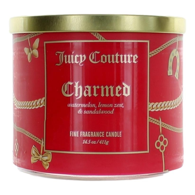 Jar of Juicy Couture 14.5 oz Soy Wax Blend 3 Wick Candle - Charmed